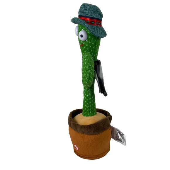 Singing Dancing Cactus Interactive Plush Hat Scarf Planter Spanish Music Tested - Picture 8 of 14